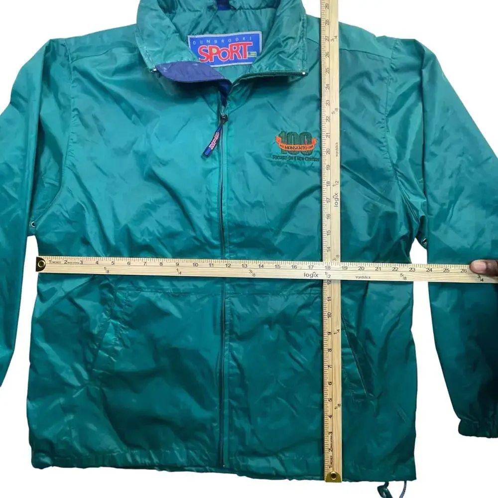 Vintage Dunbrooke Sport Monsanto 100 Windbreaker Jacket Green Men’s Medium
